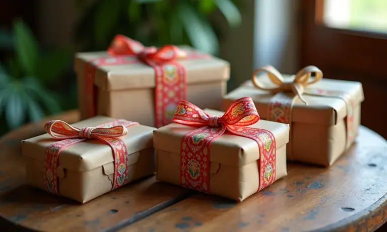 Presentes artesanais embalados com carinho para o Dia das Mães.