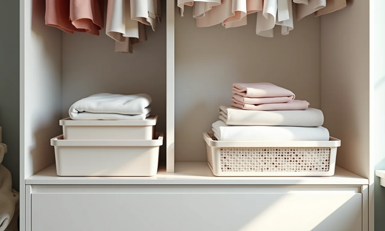 Produtos que facilitam a organização do guarda-roupa.