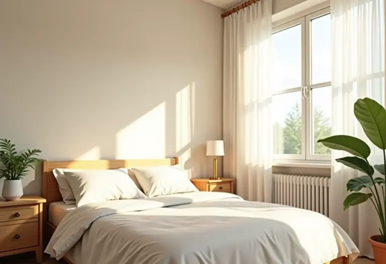 Quarto com decoração Feng Shui e luz natural