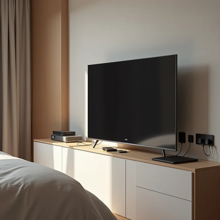 Quarto com muitos eletrônicos