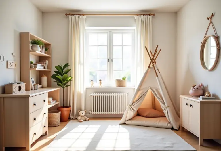 Quarto infantil masculino com decoração criativa e organizada