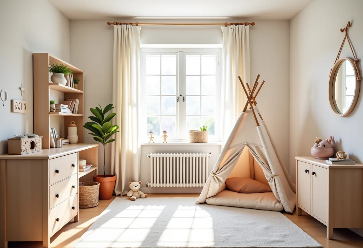 Quarto infantil masculino com decoração criativa e organizada