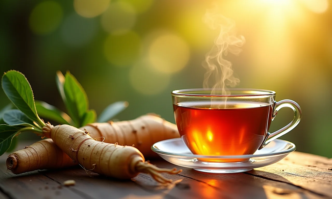 Raiz de ginseng e chá, mais energia e disposição.