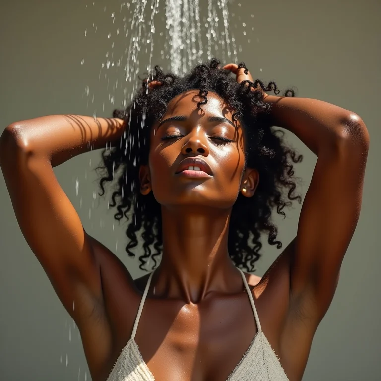 Remoção de resíduos do cabelo com vinagre de maçã