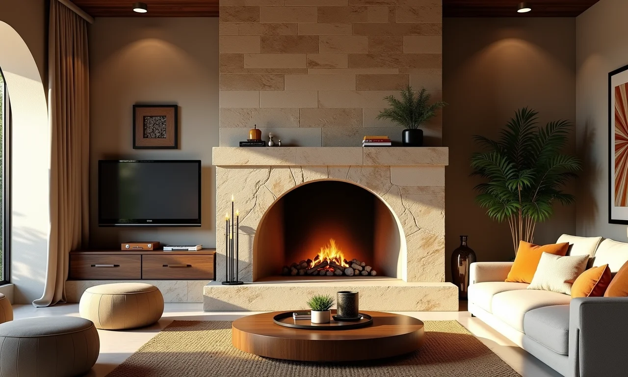 Revestimentos aconchegantes para lareiras.