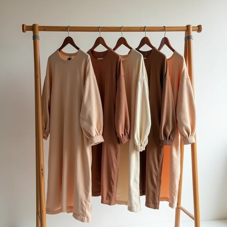 Roupas tingidas naturalmente por Flavia Aranha em estúdio minimalista