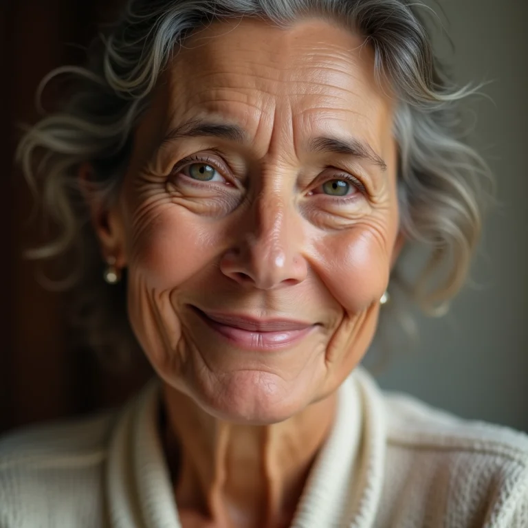 Rugas suavizadas com maquiagem.