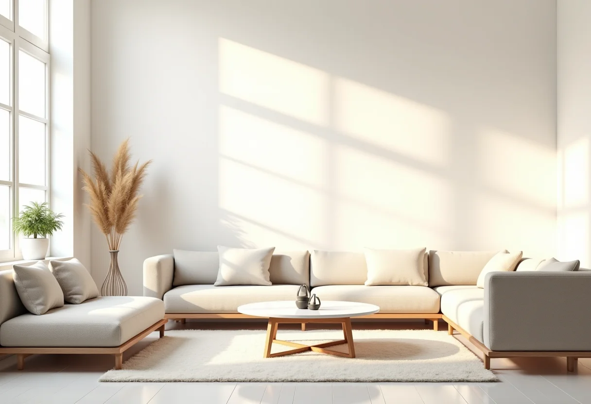 Sala de estar renovada com papel contact