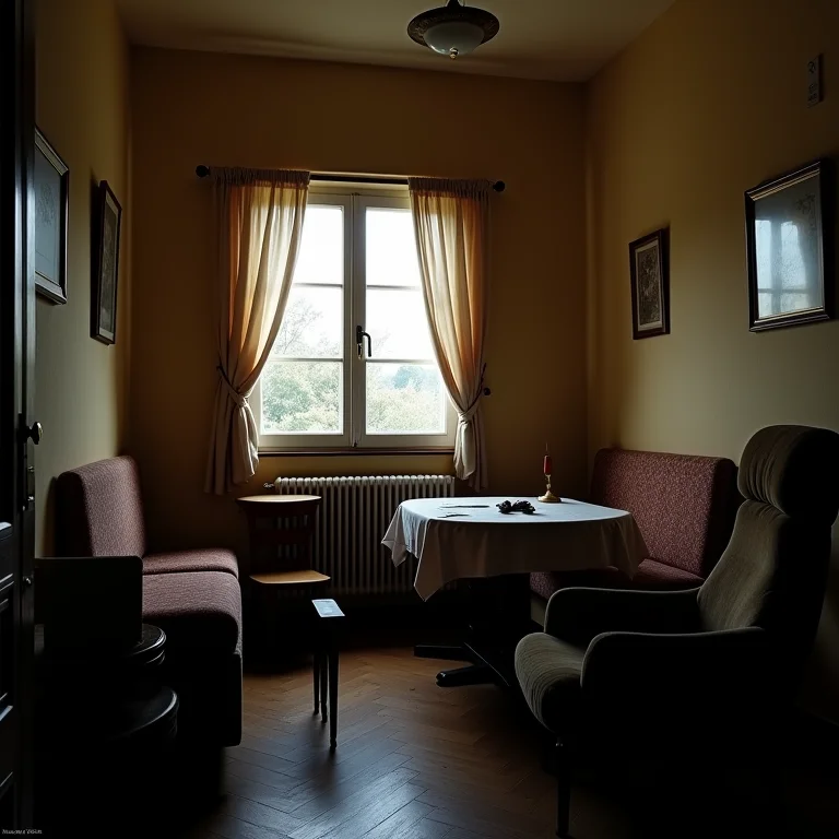 Sala de jantar pequena e mal aproveitada.