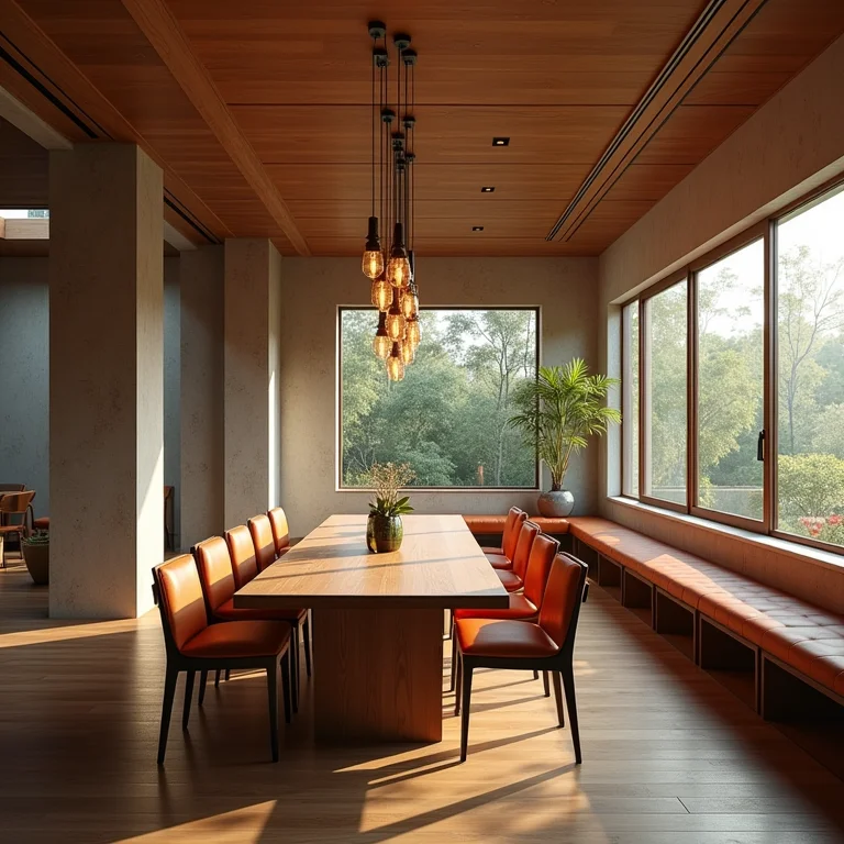 Sala de jantar sem personalidade.