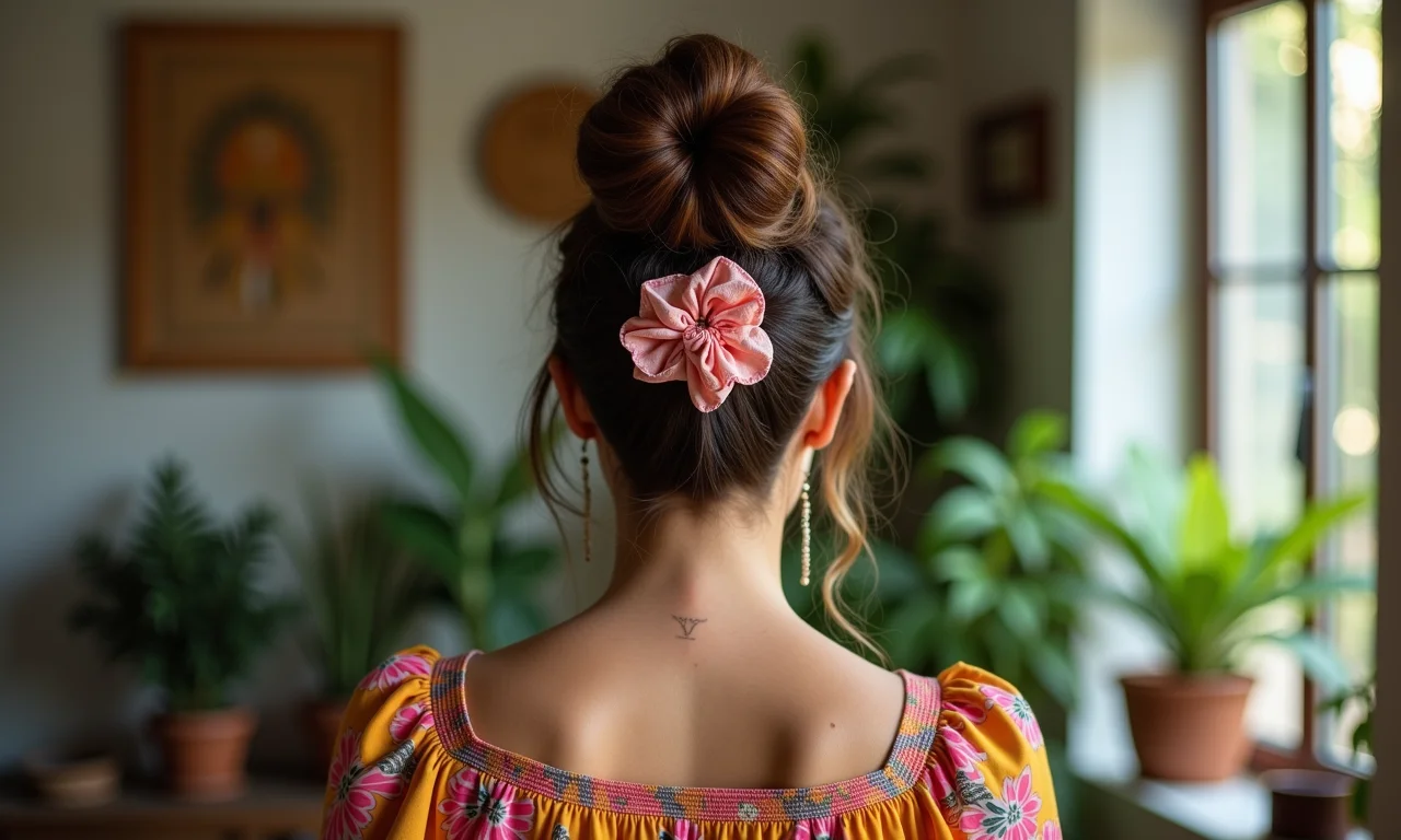 Scrunchies coloridos e estampados: conforto e estilo nos cabelos.