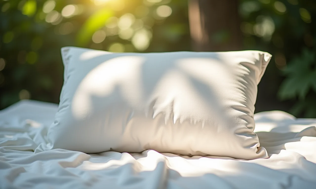 Secando fronha de algodão à sombra