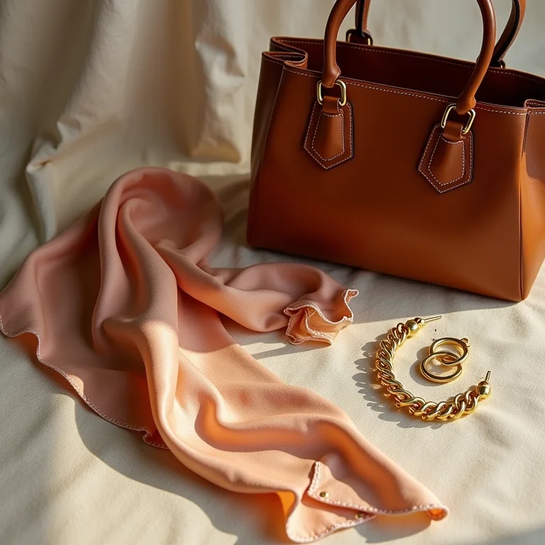 Seleção de acessórios femininos estilosos