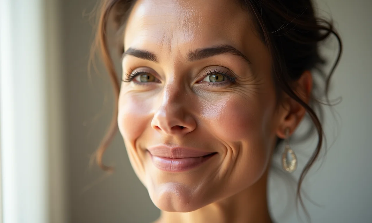 Senhora usando óleo essencial de olíbano para rejuvenescimento da pele.