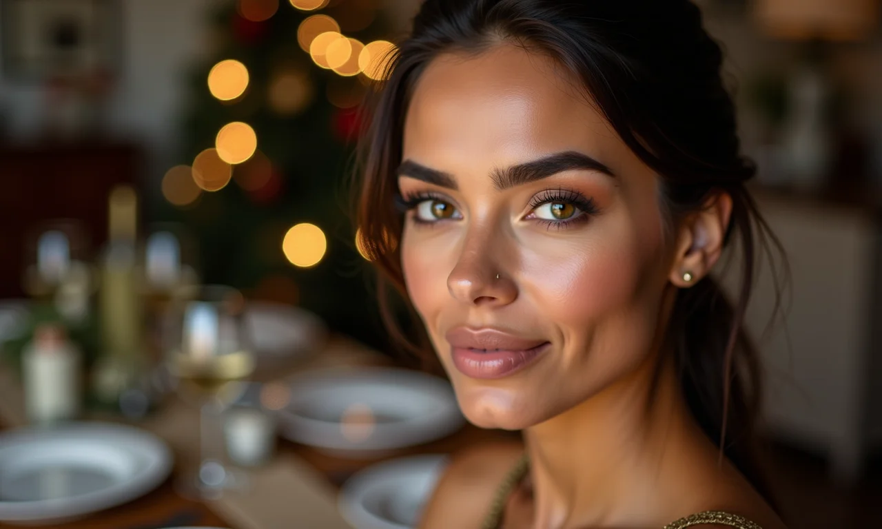 Sobrancelhas bem definidas para o Natal.