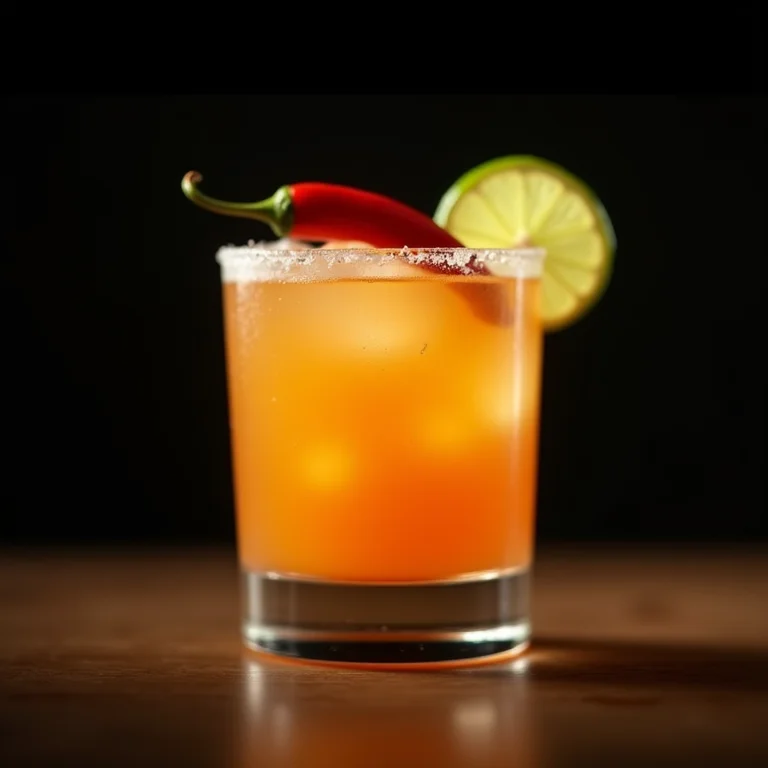 Spicy Margarita com pimenta, sal e limão.