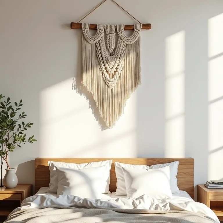 Sugestões de onde colocar seu painel macramê: quarto