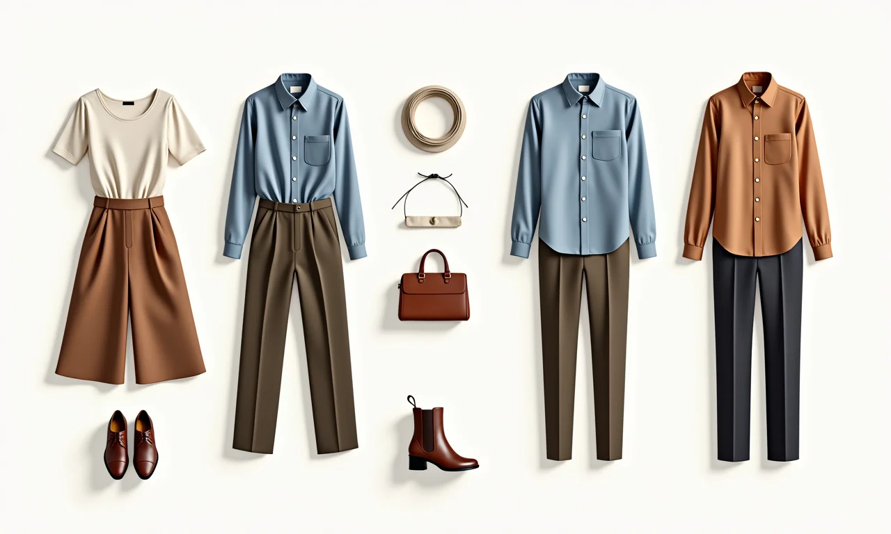 Tabela de combinações da calça de alfaiataria reta com diferentes peças.