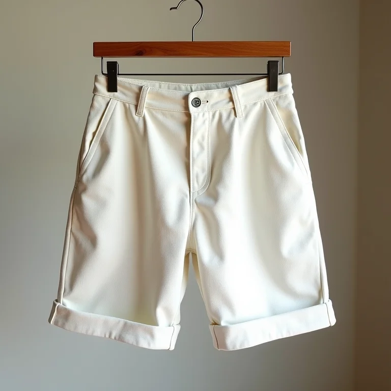 Tecido estruturado da bermuda de alfaiataria valorizando o corpo