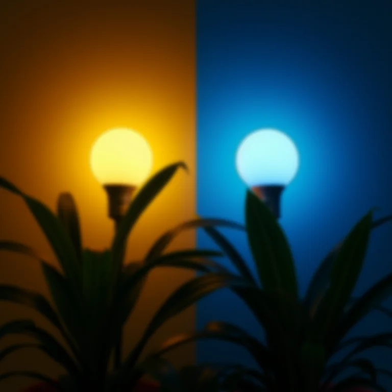 Temperatura da cor na iluminação de jardim de inverno