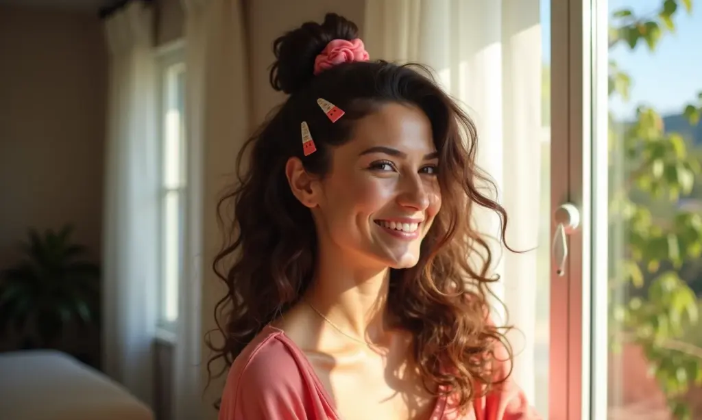 Tendências de cabelo dos anos 90: revival com acessórios e volume.