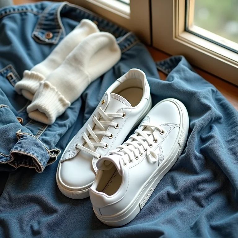 Tênis branco estiloso