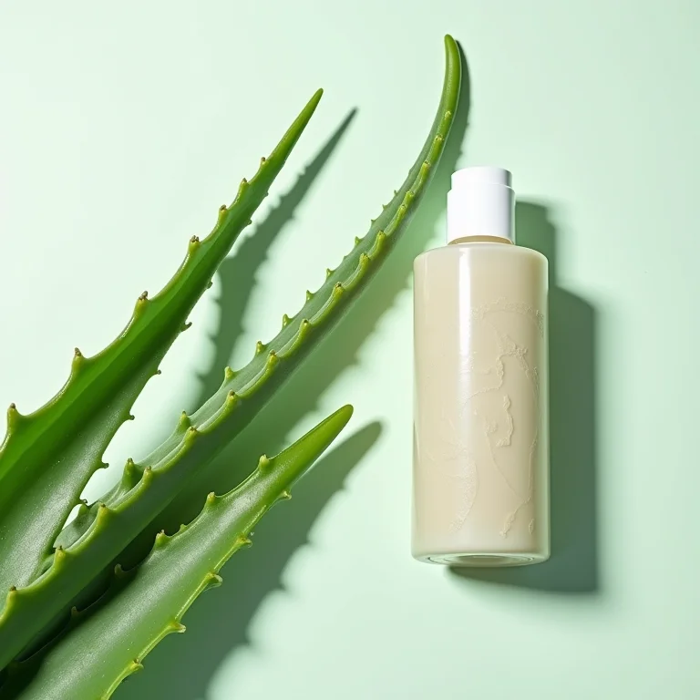 Textura de máscara de argila com aloe vera e sérum hidratante