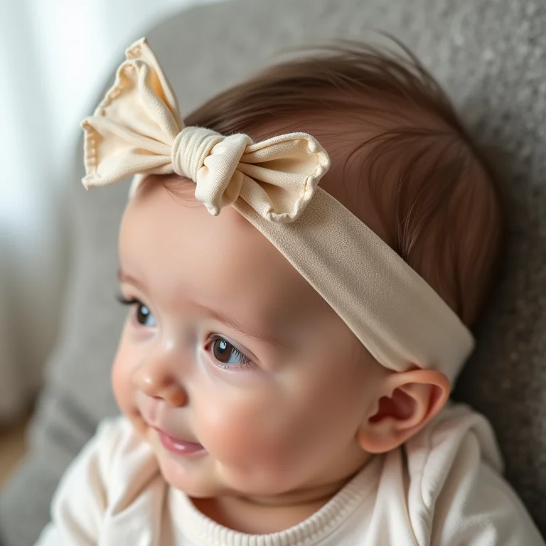 Tiara de bebê com antiderrapante para não escorregar