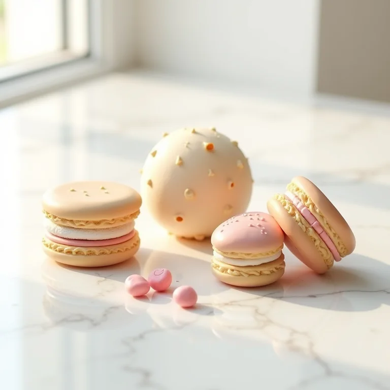 Tipos de massa de biscuit com diferentes texturas e cores