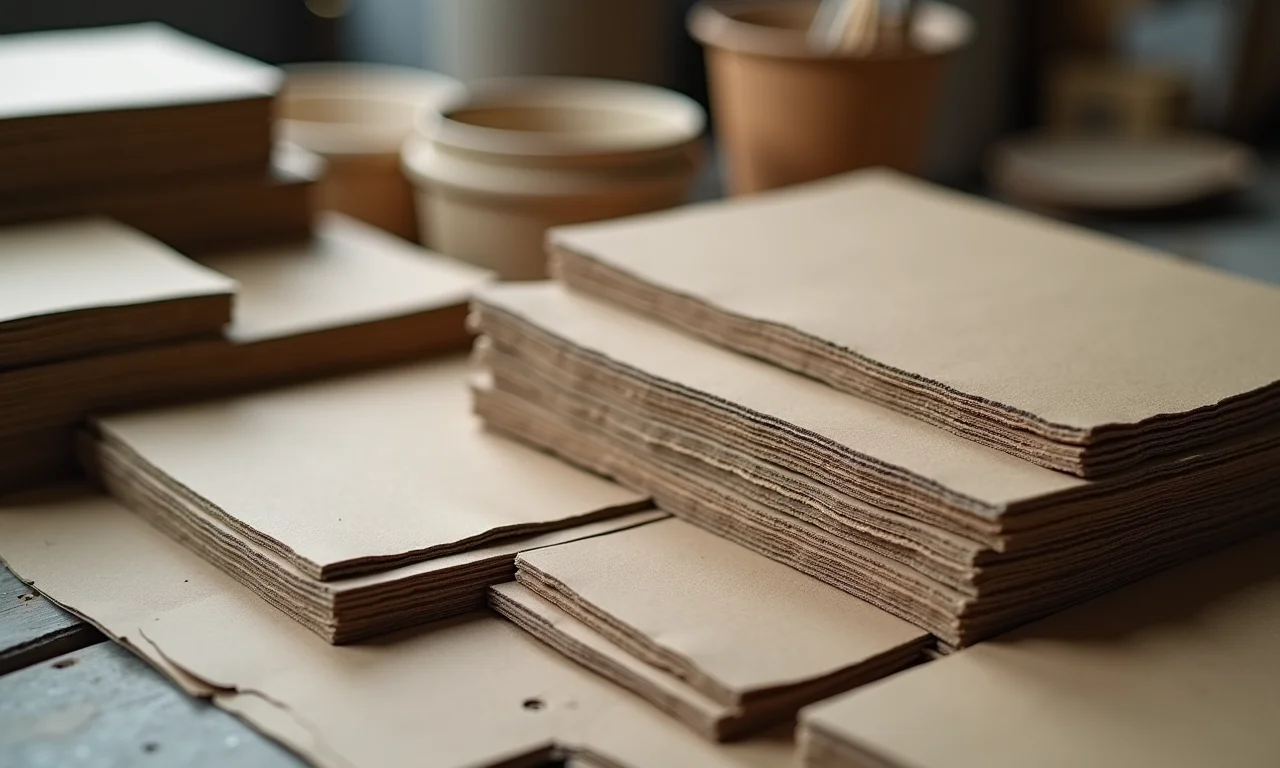 Tipos de papelão para cartonagem.