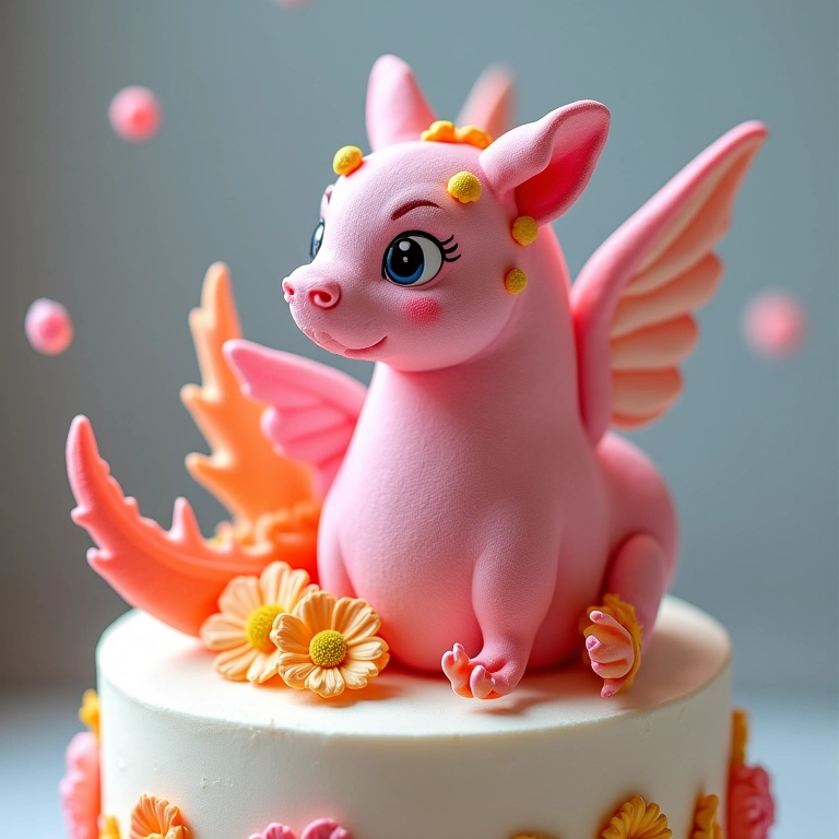 Topo de bolo criativo feito de EVA colorido.