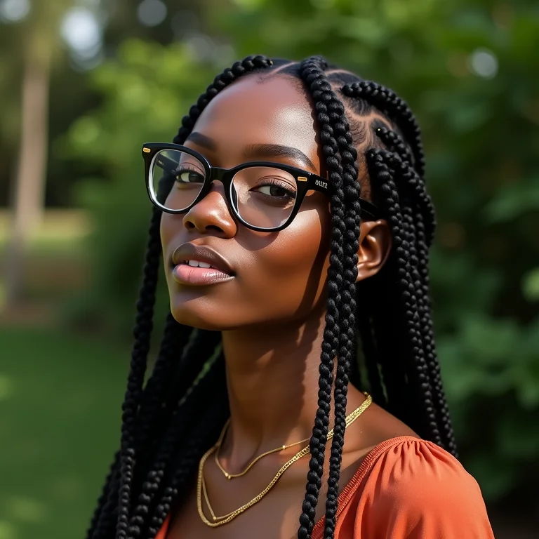 Tranças românticas com óculos