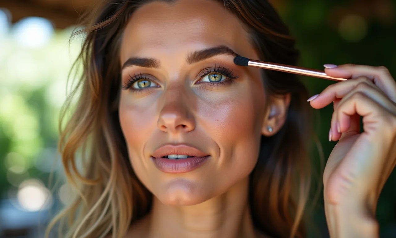 Truque de maquiagem: sombra marrom como delineador.