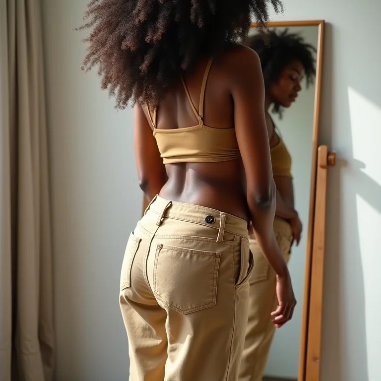 Truques de styling para calça slouchy.