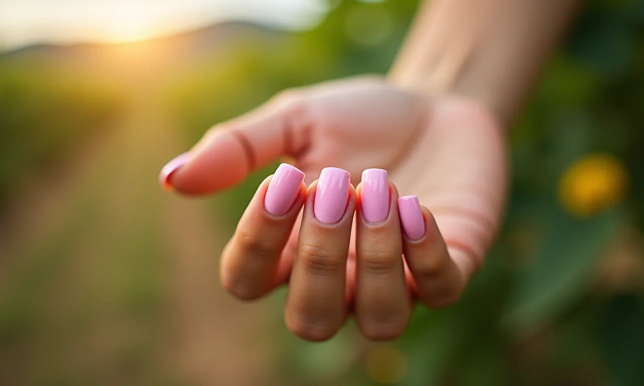 Unhas rosadas: um clássico delicado para a primavera.