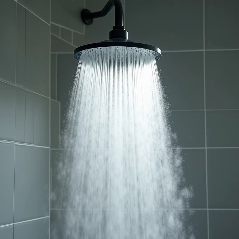 Vapor saindo do chuveiro