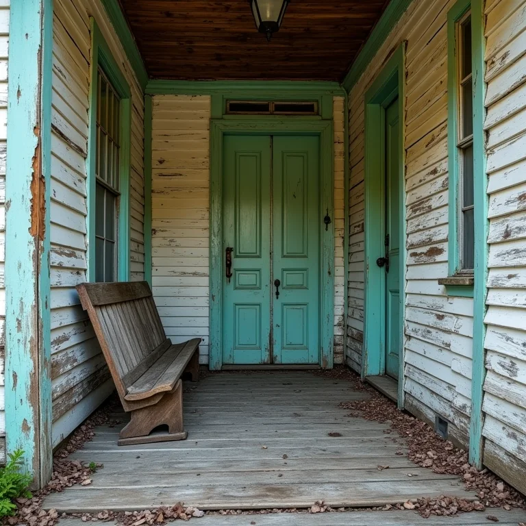 Varanda de madeira sem manutenção