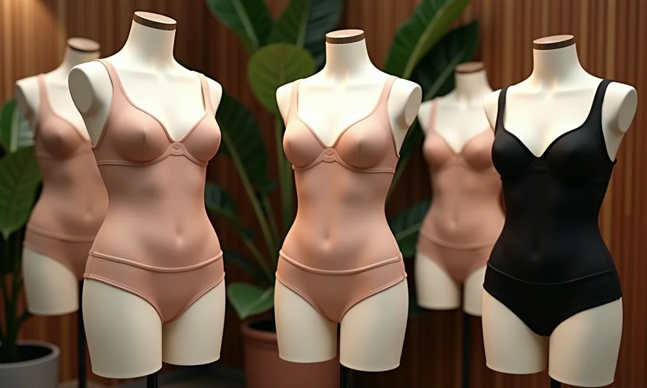 Variedade de cintas modeladoras para diferentes tipos de corpo.