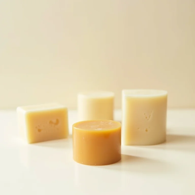 Variedade de condicionadores sólidos para diferentes tipos de cabelo.