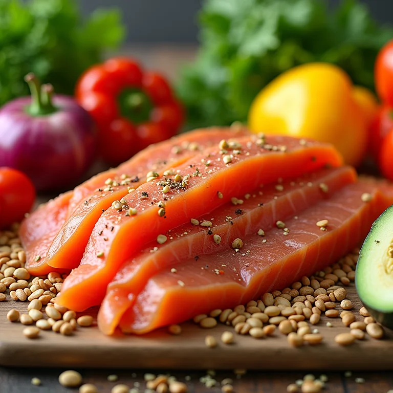 Variedade de ingredientes frescos e nutritivos para marmitas