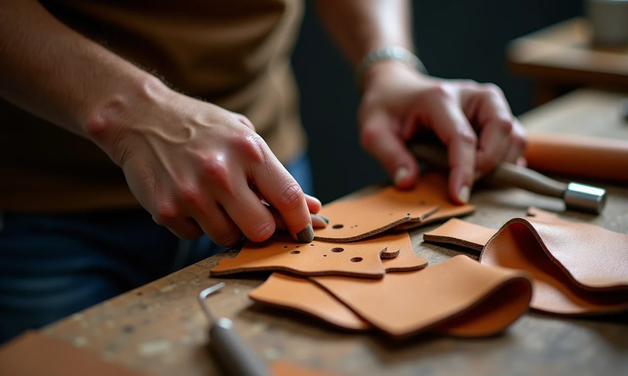 Vazadores criando furos precisos em couro.
