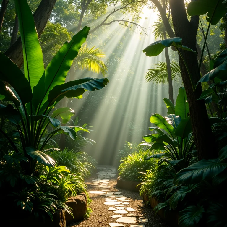 Vegetação exuberante no Jardim Botânico do Rio de Janeiro