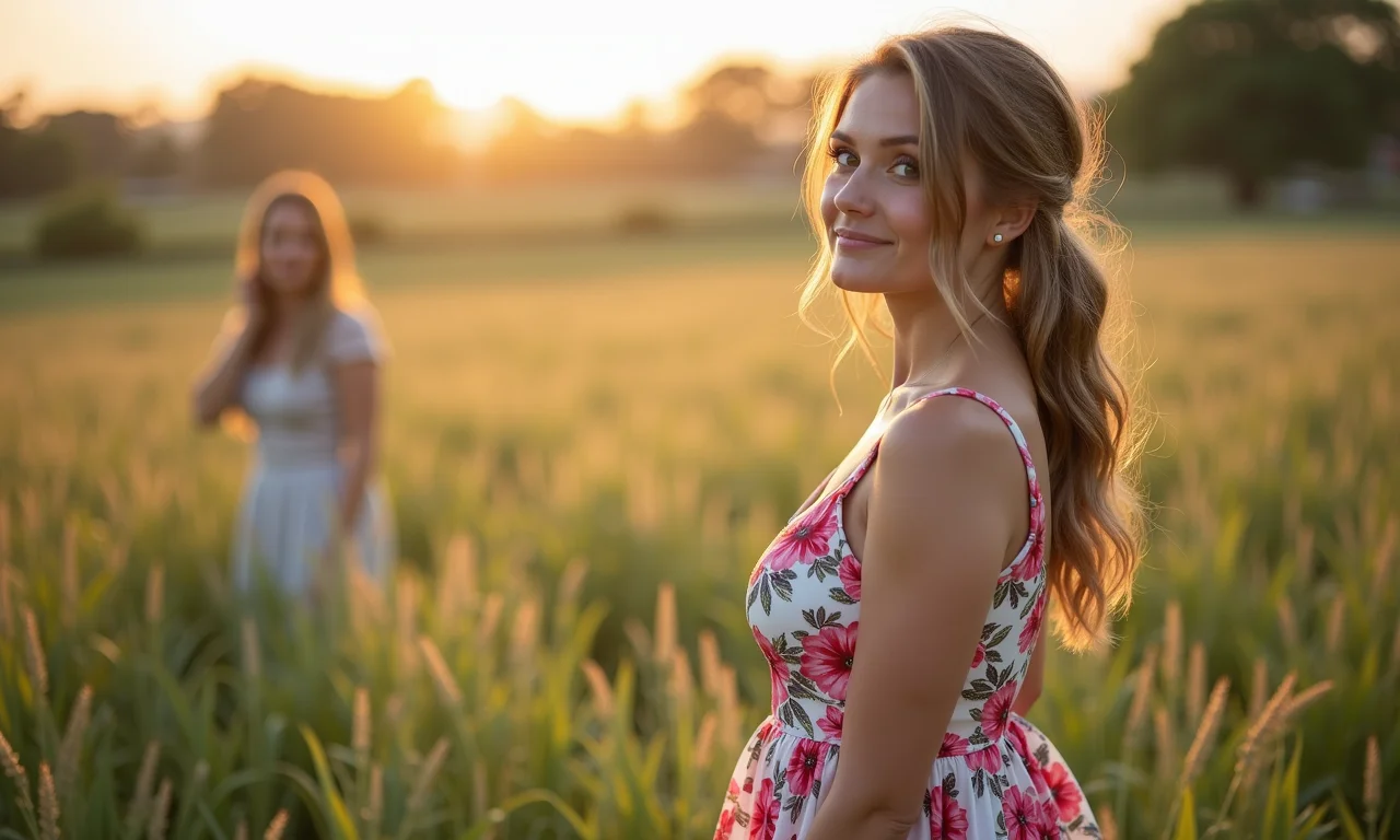 Vestido floral romântico para batizado.