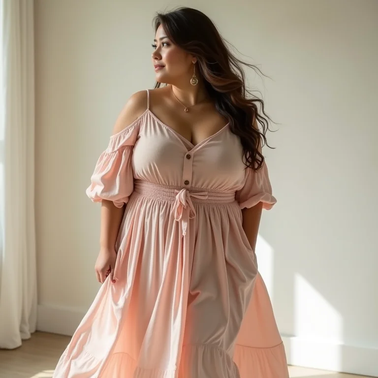 Vestido soltinho com cinto marcando a cintura