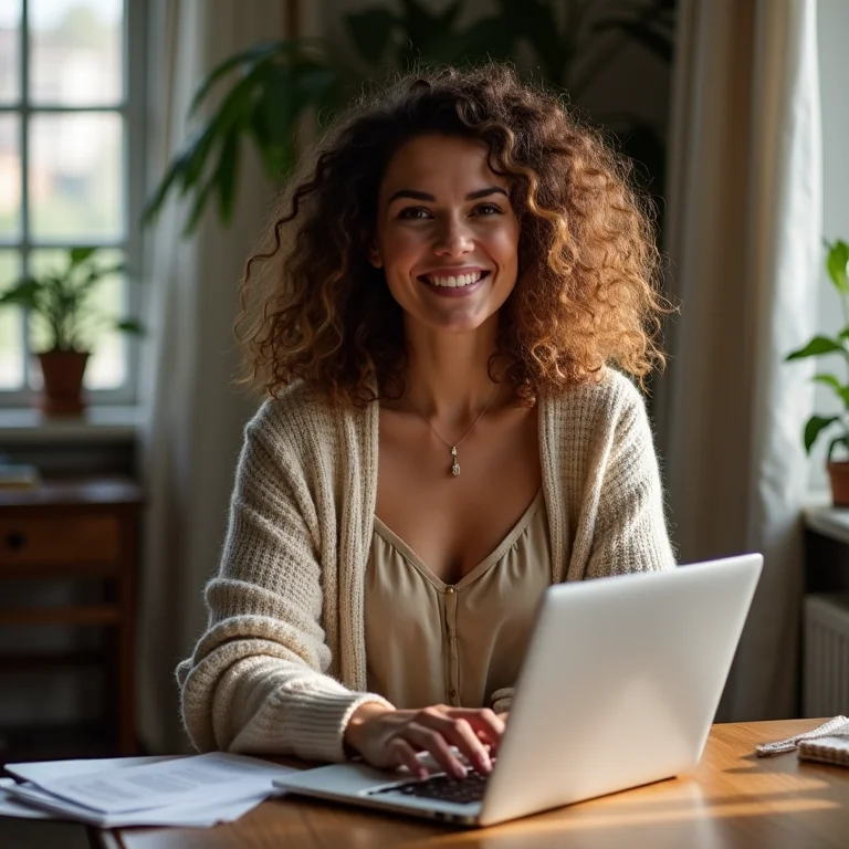 Vestido soltinho e cardigã para o home office