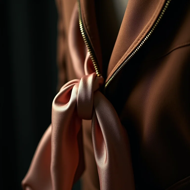 Zíper aberto danificando roupa