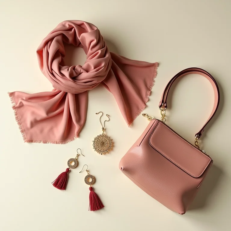 Acessórios de moda organizados artisticamente, representando o custo-benefício da consultoria online