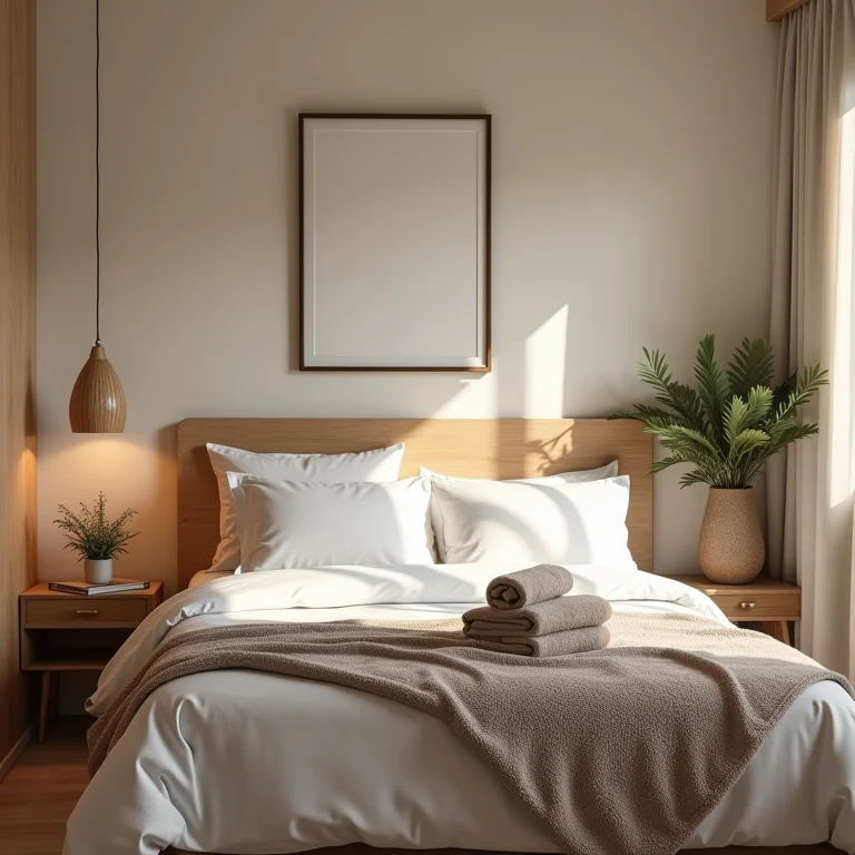 Acomodação confortável para hóspedes em quarto de visitas