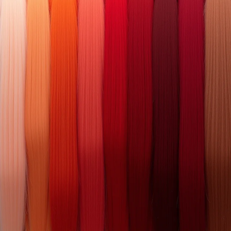 Amostras de diferentes tons de cherry cola hair