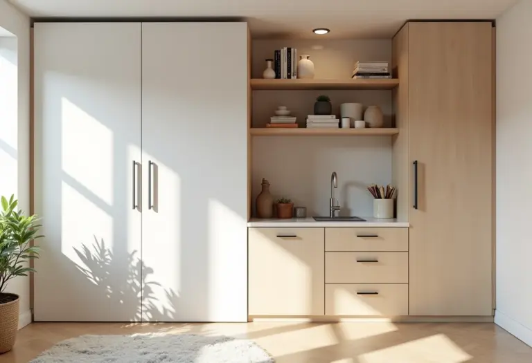 Apartamento pequeno decorado para estudantes